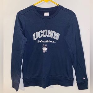 Navy Blue Champion UCONN crew neck